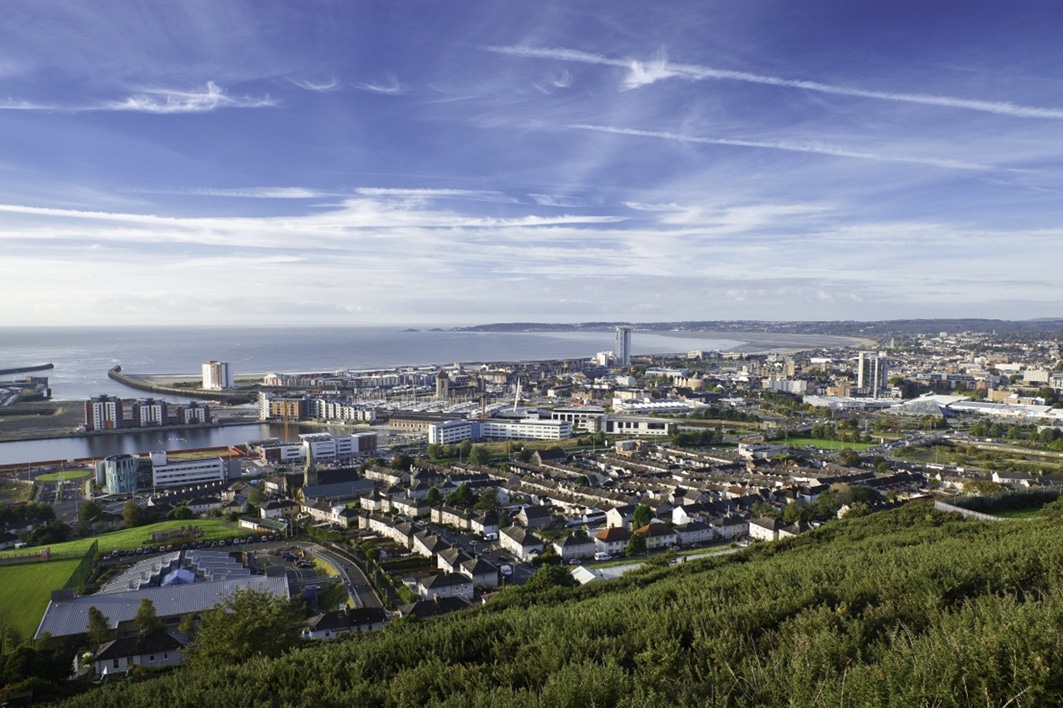 swansea city panoramic view - clean my place in swansea